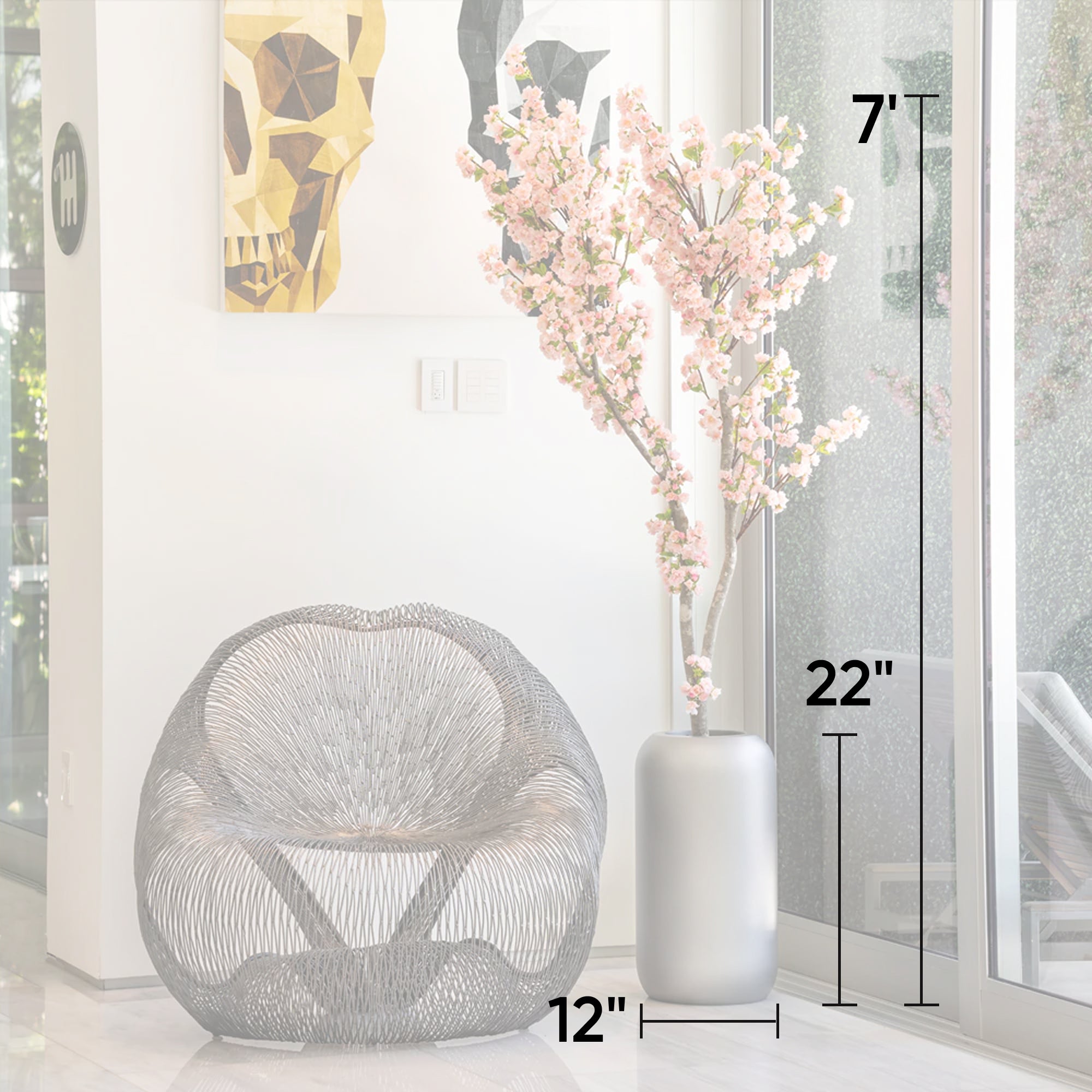 Hot Pink Cherry Blossom Tree + Planter