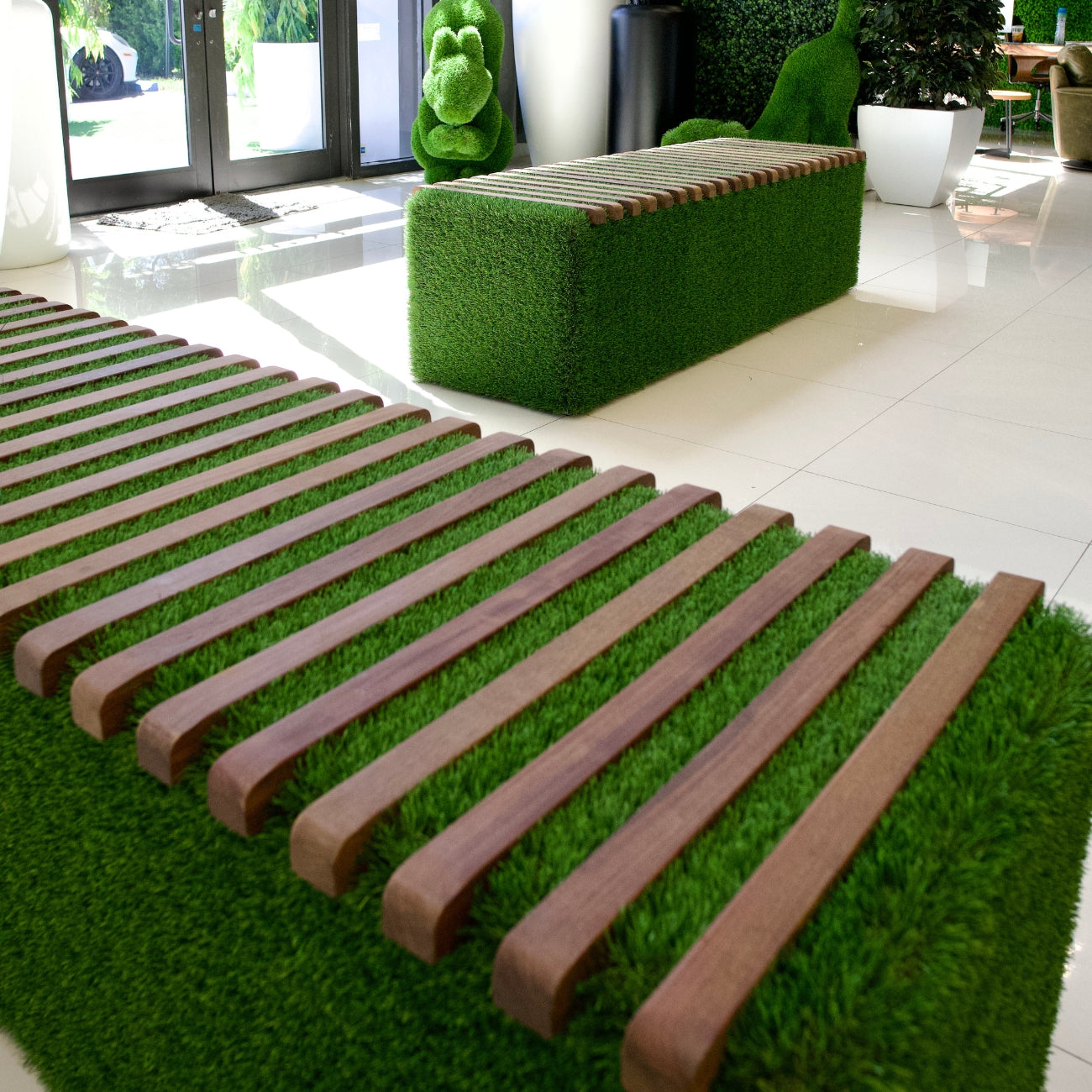 Walnut Wood Turf Bench