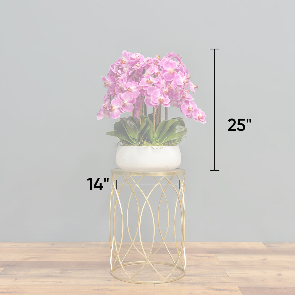 airy plant pot Airy Pink Orchid Arrangement – The Plant Guy